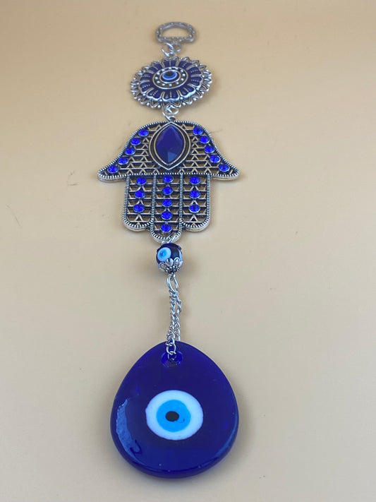 Hamsa Hand Mandela Evil Eye 9.5"