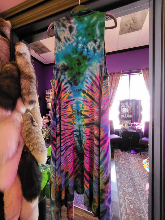 Full-Length Tye Dye Duster Vest