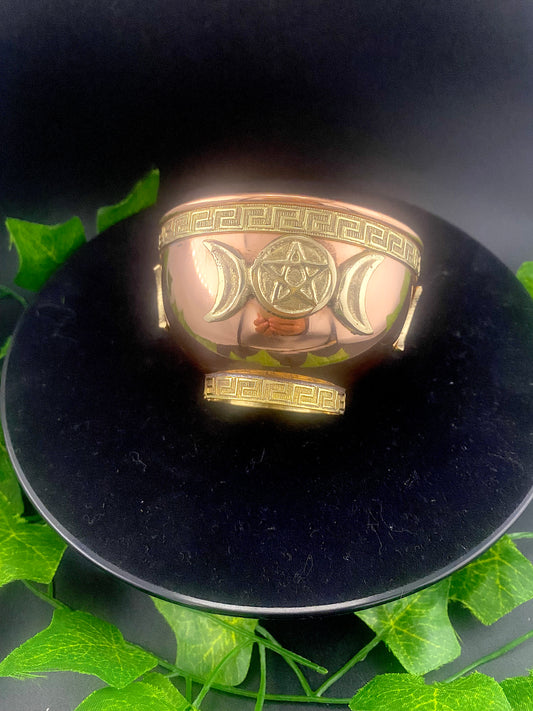 Triple Moon Pentacle Offering Bowl
