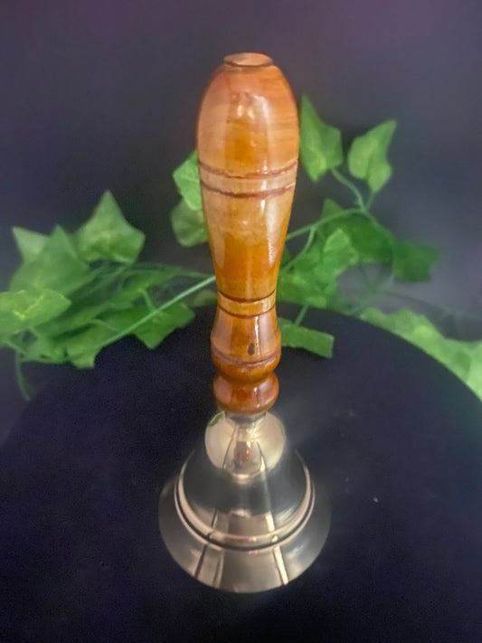 Brass Bell With Wooden Handle