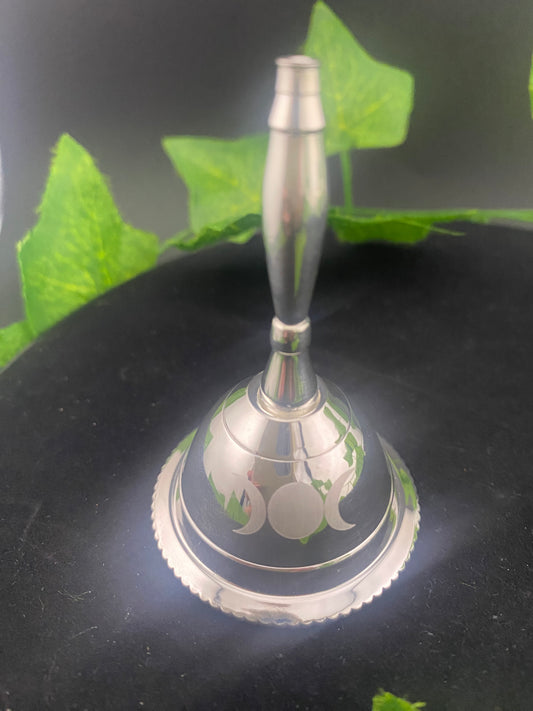Triple Moon Silver Plated Alter Bell