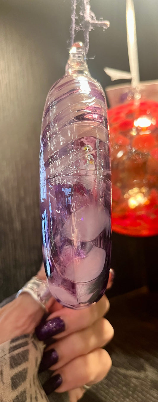 Purple Flat Shaped Witches Ball