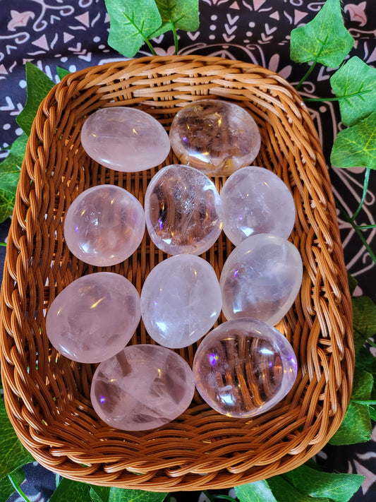 Clear Quartz Palm Stones