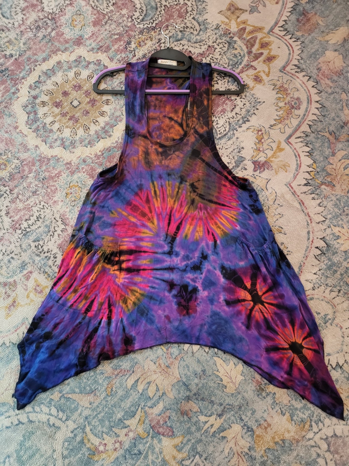 Tye Dye Racerback Dress with Pockets