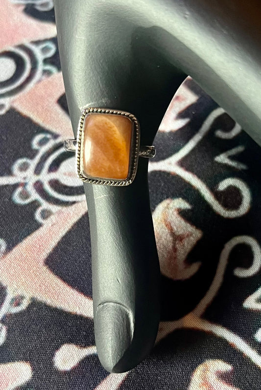 Moon Stone Square Ring