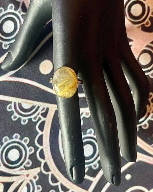 Citrine Large Round Ring