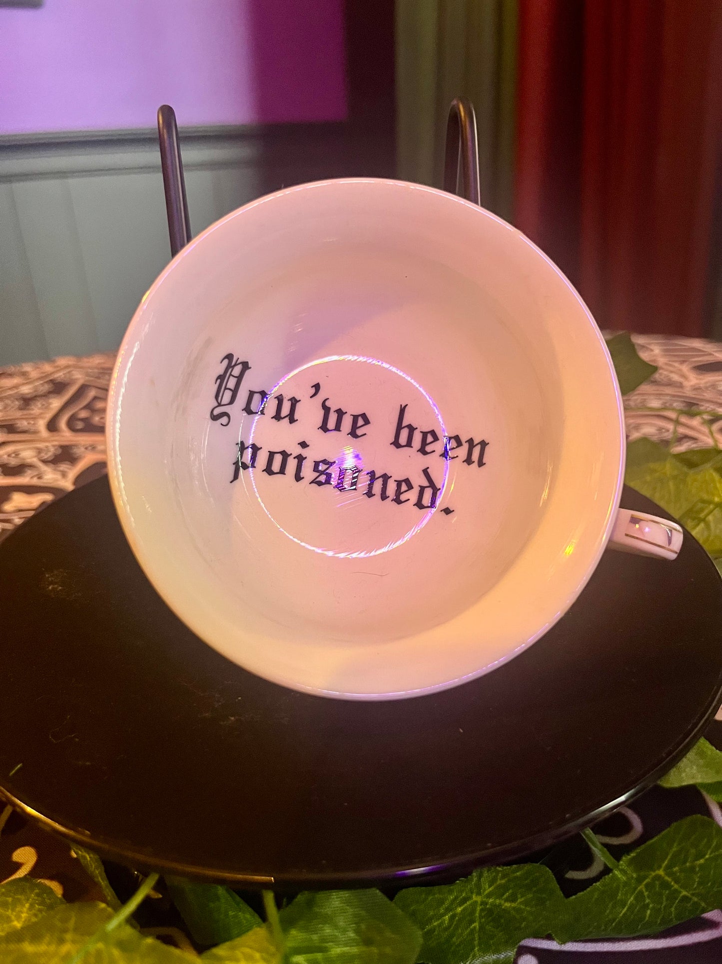 Vulgar Tea Cup and Saucer