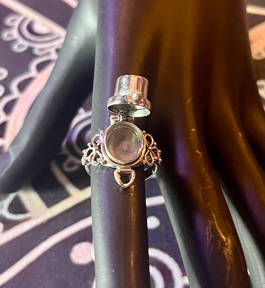 Citrine Poison Ring