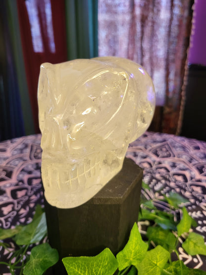 Clear Quartz Alien Skull