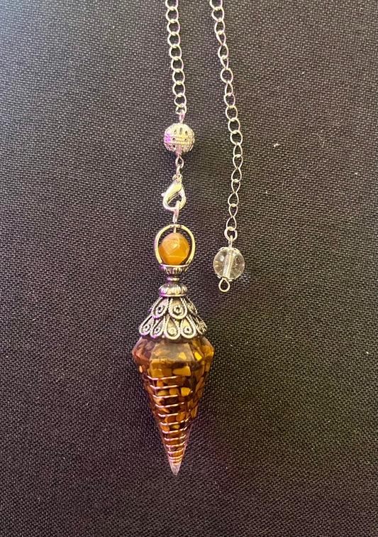 Lemon Crystal Orgonite Pendulum