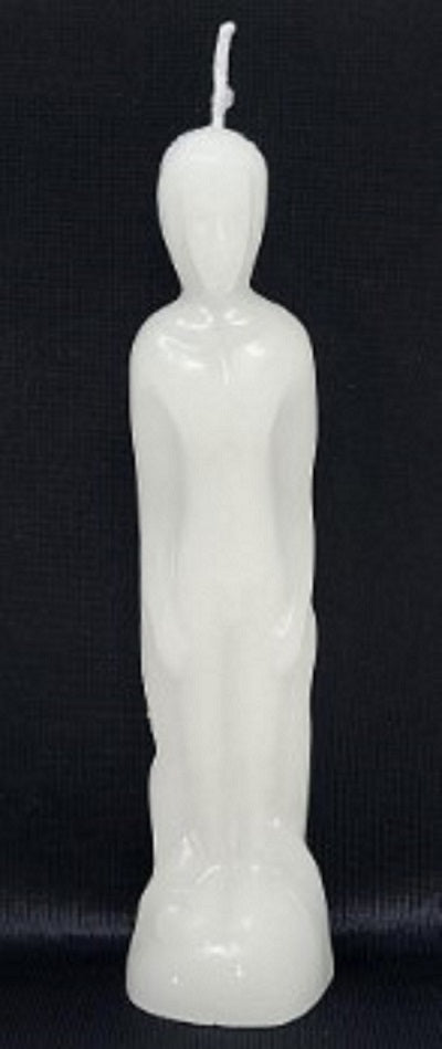Male Figure Candle - White 8"