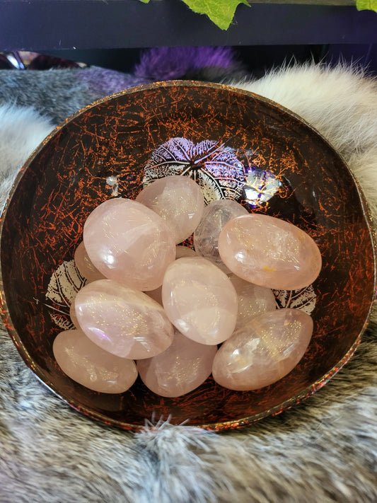 Rose Quartz Palm Stone