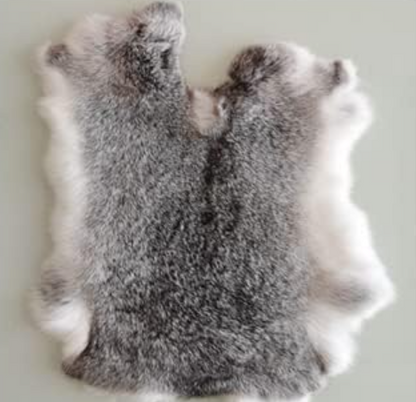 Rabbit Hide/Fur 10" X 14"