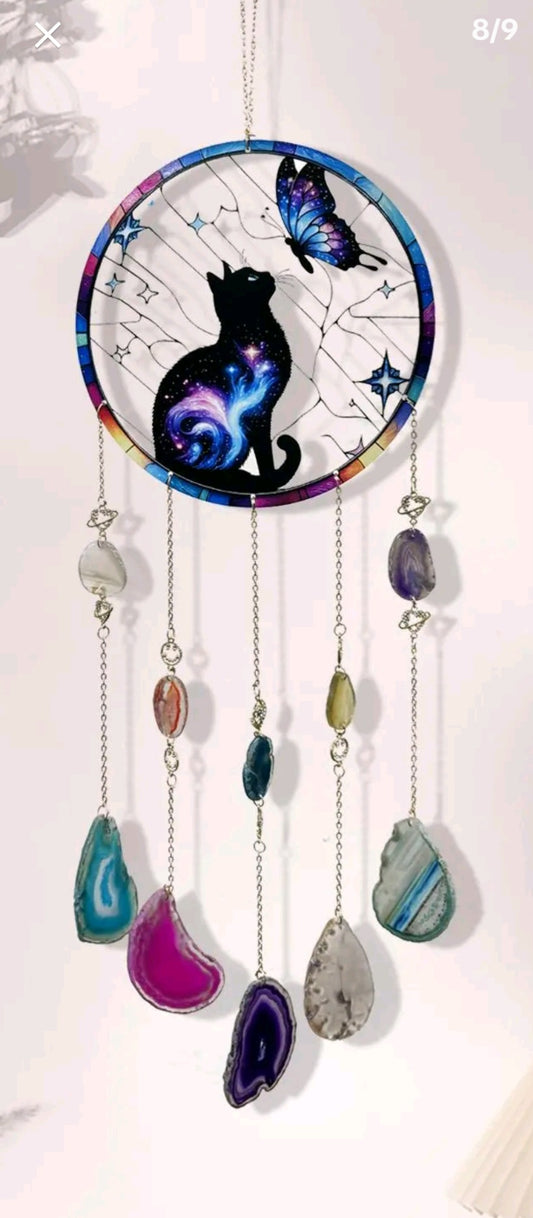 Cat and Butterfly Suncatcher