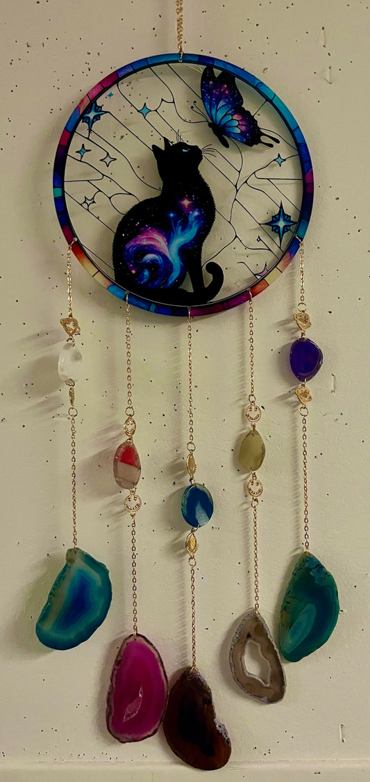 Cat and Butterfly Suncatcher