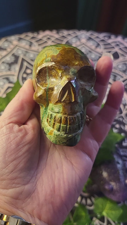 Green Opal Skull